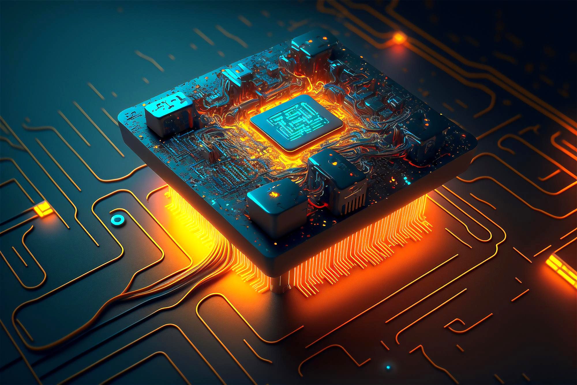3D Computer Chip  on Minnesota Computer Geek Web Page